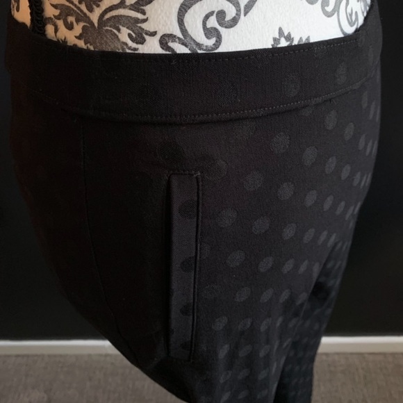 NWT ELLE Skinny Mid Rise Black Polka Dotted Pants - Picture 7 of 7